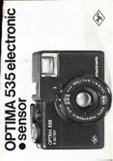 Agfa Optima Sensor electronic manual. Camera Instructions.